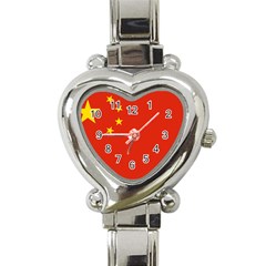 China Flag Heart Italian Charm Watch by FlagGallery