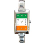 Flag of Ireland Irish Flag Rectangle Italian Charm Watch Front