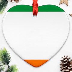 Flag Of Ireland Irish Flag Ornament (heart) by FlagGallery