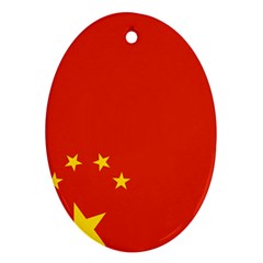 Chinese Flag Flag Of China Oval Ornament (two Sides) by FlagGallery