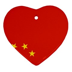 Chinese Flag Flag Of China Heart Ornament (two Sides) by FlagGallery