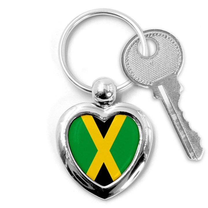 Jamaica Flag Key Chain (Heart)