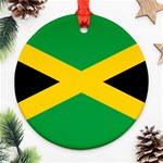 Jamaica Flag Round Ornament (Two Sides) Back