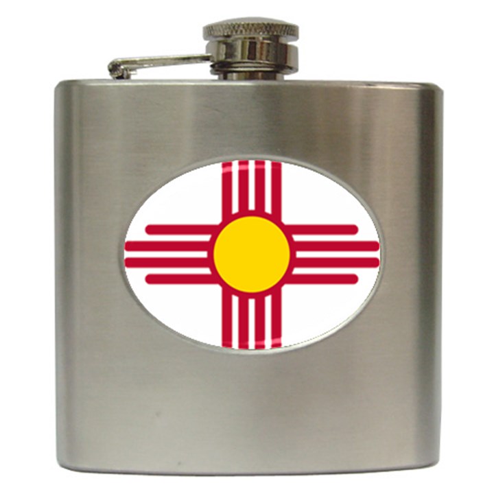 New Mexico Flag Hip Flask (6 oz)