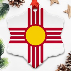 New Mexico Flag Snowflake Ornament (two Sides) by FlagGallery