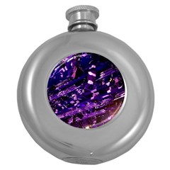 Light Violet Purple Technology Round Hip Flask (5 Oz) by Pakrebo