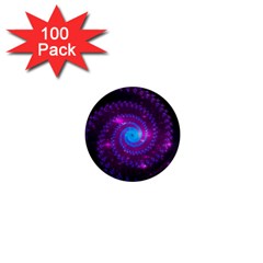 Fractal Spiral Space Galaxy 1  Mini Magnets (100 Pack)  by Pakrebo