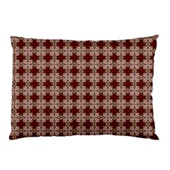 Brown Tiles Leaves Wallpaper Pillow Case by Pakrebo