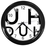 Uh Duh Wall Clock (Black) Front