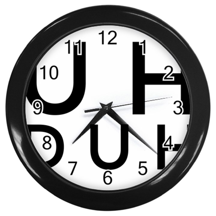 Uh Duh Wall Clock (Black)