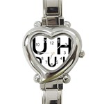 Uh Duh Heart Italian Charm Watch Front