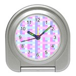 Gingham Nurserybaby Travel Alarm Clock Front