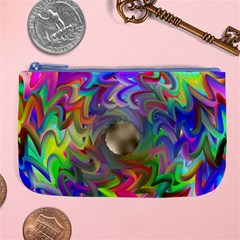 Rainbow Plasma Neon Large Coin Purse by HermanTelo