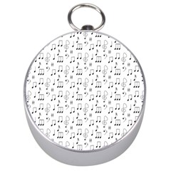 Music Notes Background Silver Compasses by Bajindul