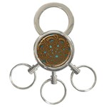 Fractal Abstract 3-Ring Key Chain Front