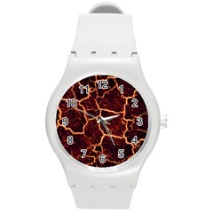 Lava Fire Round Plastic Sport Watch (m) by Bajindul