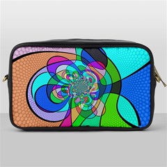 Retro Wave Background Pattern Toiletries Bag (one Side) by Pakrebo