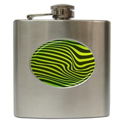 Wave Green Hip Flask (6 Oz) by HermanTelo