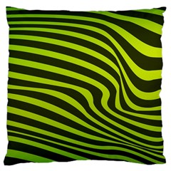 Wave Green Large Cushion Case (one Side) by HermanTelo