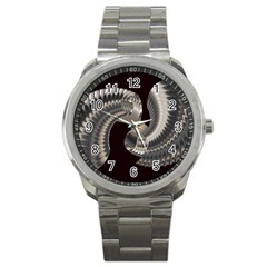 Ornament Spiral Rotated Sport Metal Watch by Bajindul