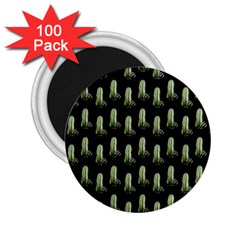 Cactus Black Pattern 2 25  Magnets (100 Pack)  by snowwhitegirl