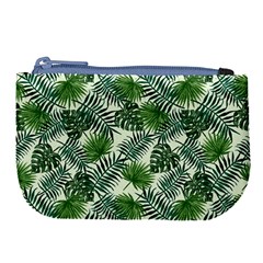 Leaves Tropical Wallpaper Foliage Large Coin Purse by Pakrebo