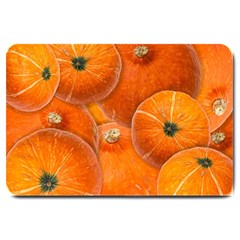 Pumpkin Halloween Fall Thanksgiving Large Doormat  by Pakrebo