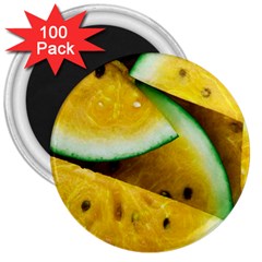 Sliced Watermelon Lot 3  Magnets (100 Pack) by Pakrebo