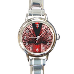 Low Angle Photography Of Red Metal Tower Round Italian Charm Watch by Pakrebo