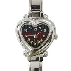 Germany Flag Hexagon Heart Italian Charm Watch by HermanTelo