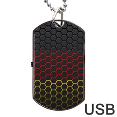 Germany Flag Hexagon Dog Tag Usb Flash (two Sides) by HermanTelo