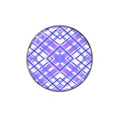 Geometric Plaid Purple Blue Hat Clip Ball Marker (10 Pack) by Mariart