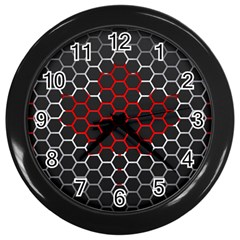 Canada Flag Hexagon Wall Clock (black) by HermanTelo