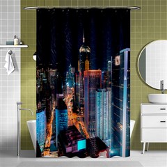 High Rise Buildings With Lights Shower Curtain 48  X 72  (small)  by Pakrebo