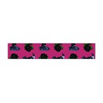 Gothic Girl Rose Pink Pattern Flano Scarf (Mini) Front