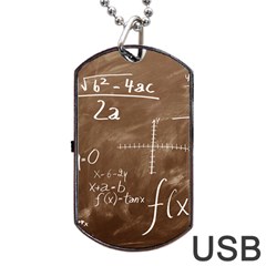 Mathematics Brown Dog Tag Usb Flash (two Sides) by snowwhitegirl