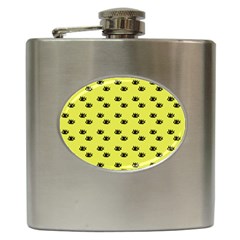 Yellow Eyes Hip Flask (6 Oz) by snowwhitegirl