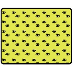 Yellow Eyes Double Sided Fleece Blanket (medium)  by snowwhitegirl