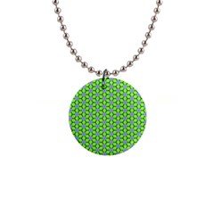 Pattern Green 1  Button Necklace by Mariart