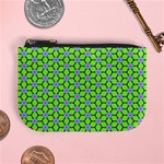 Pattern Green Mini Coin Purse Front