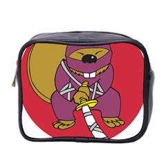 Ninja Beaver Animal Humor Joke Mini Toiletries Bag (two Sides) by Sudhe