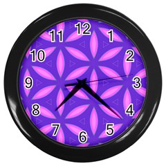 Purple Wall Clock (black) by HermanTelo