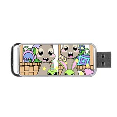 Graphic Kawaii Bunnies Portable Usb Flash (one Side) by Sudhe