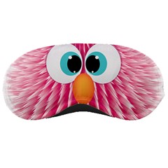 Bird Fluffy Animal Cute Feather Pink Sleeping Mask by Sudhe