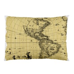 Map Vintage Old Ancient Antique Pillow Case by Sudhe