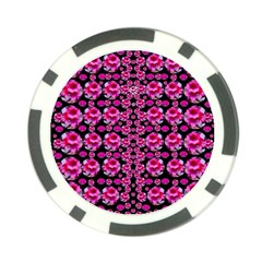 Floral To Be Happy Of In Soul And Mind Decorative Poker Chip Card Guard by pepitasart