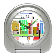 Business Finance Statistics Graphic Travel Alarm Clock by Simbadda