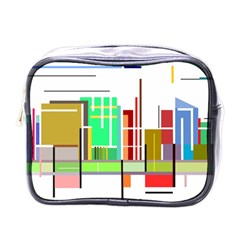 Business Finance Statistics Graphic Mini Toiletries Bag (one Side) by Simbadda