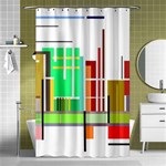 Business Finance Statistics Graphic Shower Curtain 48  x 72  (Small)  Curtain(48  X 72 ) - 42.18 x64.8  Curtain(48  X 72 )