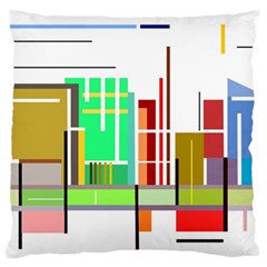 Business Finance Statistics Graphic Standard Flano Cushion Case (one Side) by Simbadda